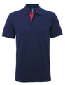 Heren Polo Asquith & Fox Classic Fit Contrast Navy-Rood
